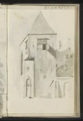 Stadsgezicht bij de Grote Kerk te Hoorn