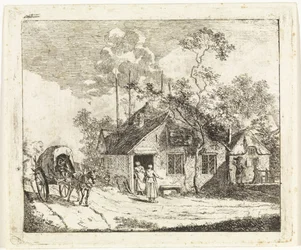 Twee huizen aan een weg