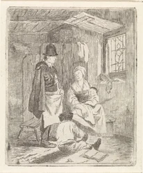Familie in interieur
