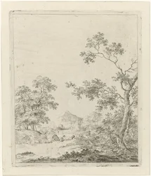 Landschap met visser