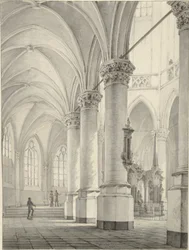 Interieur van de Nieuwe Kerk te Delft