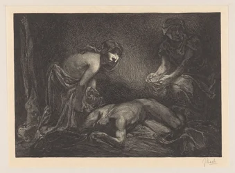 Judith en dienstmaagd met het hoofd en lichaam van Holofernes