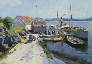 Veerbootkade in West-Noorwegen