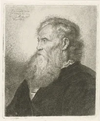 Portret van een oude man met baard