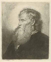Portret van een oude man met baard