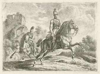 Twee soldaten te paard