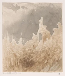 Ruïne tussen bomen