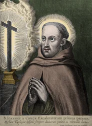 Sint Jan van het Kruis (Juan de Yepes Alvarez, Juan de la Cruz) (1542-1591) - gravure door Vorstermann