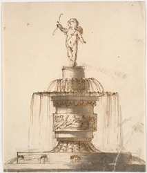 Fontein met Amorfiguur