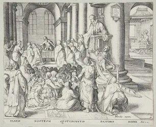 De preek in de kerk