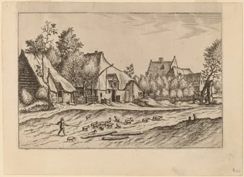 Boerderijen in een Dorp