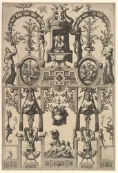 Modern grotesk met bandwerk, 1557