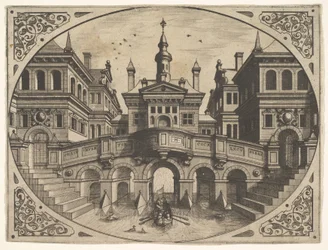 Plaat uit Scenographiae..., 1560