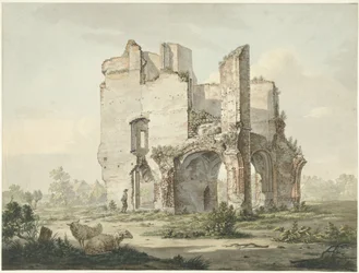 De ruïne van de Abdij van Rijnsburg