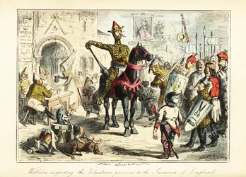 Willem de Veroveraar met zijn bonte leger van Normandiërs in 1066