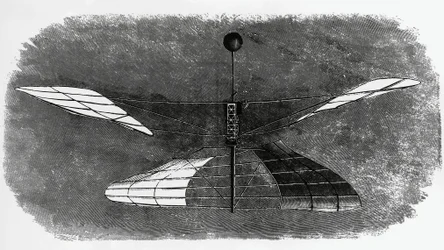 Helikopter van Enrico Forlanini (1848-1930), pentekening, Italië