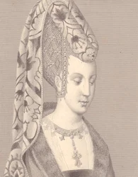 Portret van Isabelle of Isabeau van Beieren-Ingolstadt, Koningin van Frankrijk