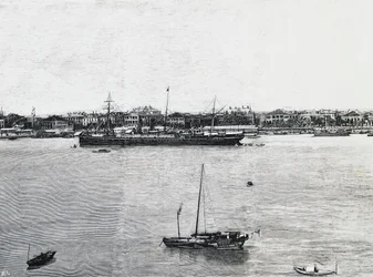 Haven van Shanghai enkele weken voor het uitbreken van de oorlog