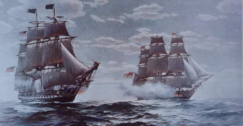 USS Constitution en HMS Java
