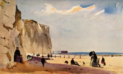Kustscène, Normandië, ca. 1860, 1934