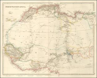 1842 kaart van Noordwest-Afrika door John Arrowsmith