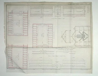 Voorgestelde gebouwen voor gevangenen onder het systeem van opsluiting en discipline van kapitein Machonochie, R.N.