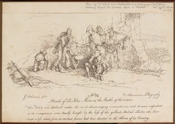 Dood van Sir John Moore in de Slag bij La Coruña, 16 januari 1809