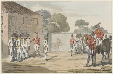 Soldaten aan het oefenen, 1807