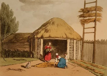 Sorteren en drogen van hennep, plaat 95 uit Volume III van 