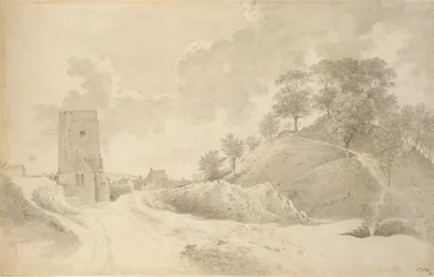Oxford Castle en de kasteelheuvel, 27 mei 1784