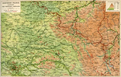 Noord-Frankrijk Illustratie van de Westelijke Campagne, 1914, ca. 1920
