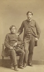 Wharepapa en Horomona Te Atua (Solomon de God) c.1863 (albumine print)