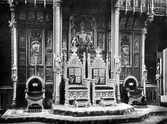 De Koninklijke Troon, House of Lords, Westminster, ca. 1905