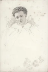 Onafgemaakt portret van een vrouw