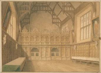 Cambridgeshire - Trinity College Hall - Interieur