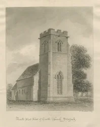 Kasteel Kerk - Kerk: sepia tekening