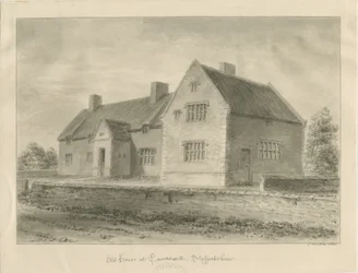 Oude huizen in Caverswall Village
