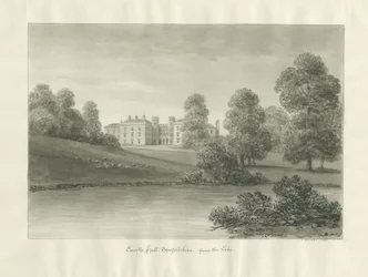 Enville Hall: sepia tekening