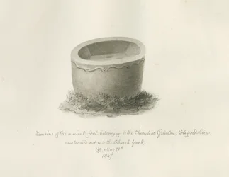 Doopvont in Grindon Kerk