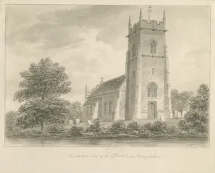 Haughton Kerk: sepia tekening