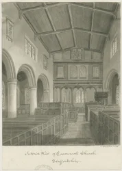 Interieur van Caverswall Kerk