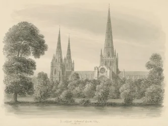 Lichfield Kathedraal - Zuidaanzicht
