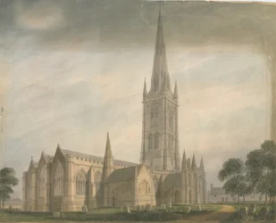 Lincolnshire - Grantham Kerk, 1811