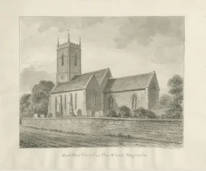 Penn Kerk: sepia tekening
