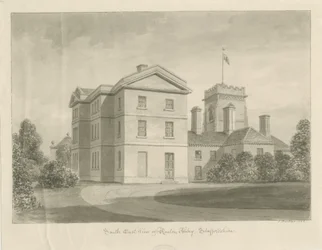 Ranton Abbey [Priory]: sepia tekening, 1842