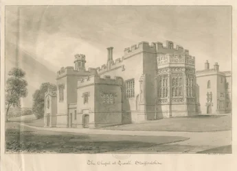 Tixall - Kapel bij Tixall Hall, 1841