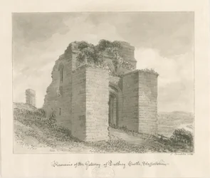 Restanten van de poort van Tutbury Castle