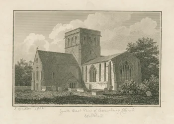 Wiltshire - Amesbury Kerk: gravure, 1806
