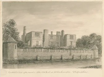 Wolverhampton - De Oude Hal: sepia tekening, 1837