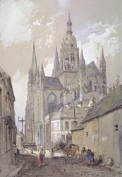Kathedraal van Bayeux, uitzicht vanuit het zuidoosten